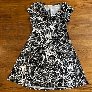 Rodan Abstract Pattern Fit and Flare Dress